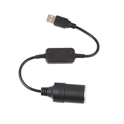 อะแดปเตอร์แปลงรถคอนโทรลเลอร์แบบมีสาย USB ไปยังซ็อกเก็ตไฟแช็ก 5V ถึง 12V Boost Power Adapter Cable, 30cm USB
