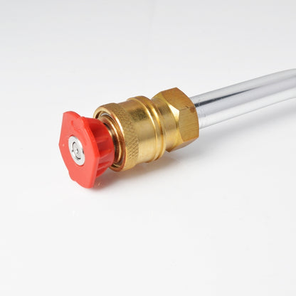 แรงดันสูงปืนฉีดน้ำล้างรถ 1/4 Quick Plug Interface พัดลมรูปห้าสีหัวฉีดสแตนเลสข้อศอก EXTENSION Rod, High Pressure Spray Gun Kit