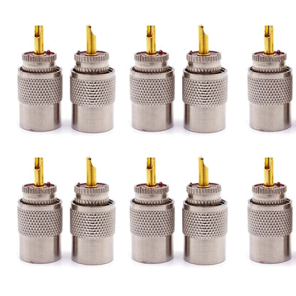10 ชิ้น UHF ชาย PL259 Connector RG8/RG58 Cable Lug ขั้วต่อเสาอากาศ, UHF Male