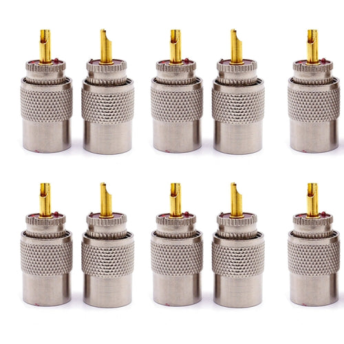 10 ชิ้น UHF ชาย PL259 Connector RG8/RG58 Cable Lug ขั้วต่อเสาอากาศ, UHF Male