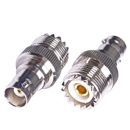 แจ็คตัวเมีย BNC ถึง UHF PL-259 ตัวเชื่อมต่ออะแดปเตอร์ RF Coax แบบตรงตัวเมีย, BNC Female To UHF Female