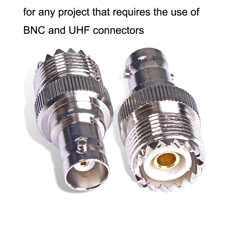 แจ็คตัวเมีย BNC ถึง UHF PL-259 ตัวเชื่อมต่ออะแดปเตอร์ RF Coax แบบตรงตัวเมีย, BNC Female To UHF Female