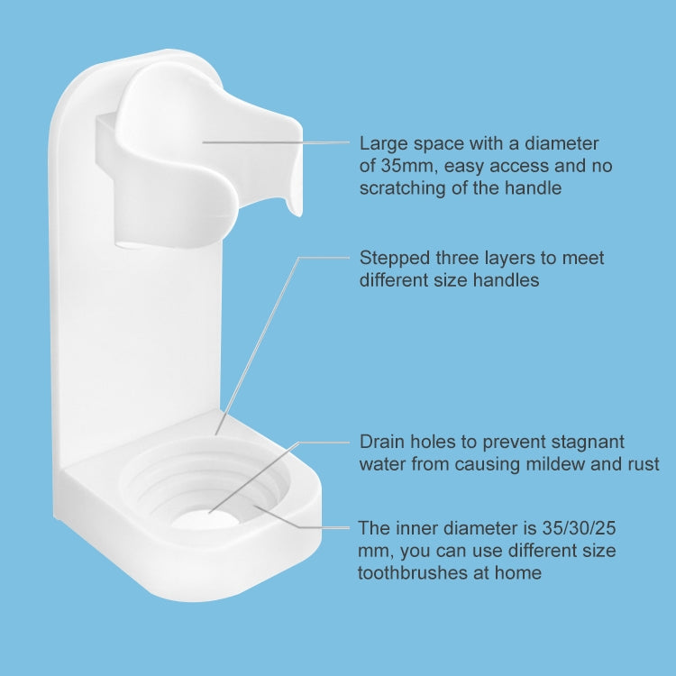 5 ชิ้นผู้ถือแปรงสีฟันไฟฟ้าผู้ถือแปรงสีฟันสากลชั้นเก็บห้องน้ำ, Electric Toothbrush Holder 1