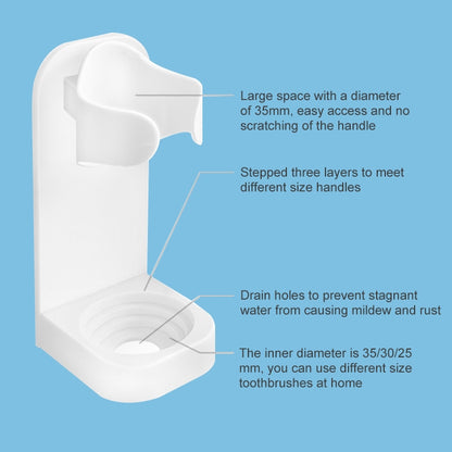 5 ชิ้นผู้ถือแปรงสีฟันไฟฟ้าผู้ถือแปรงสีฟันสากลชั้นเก็บห้องน้ำ, Electric Toothbrush Holder 1