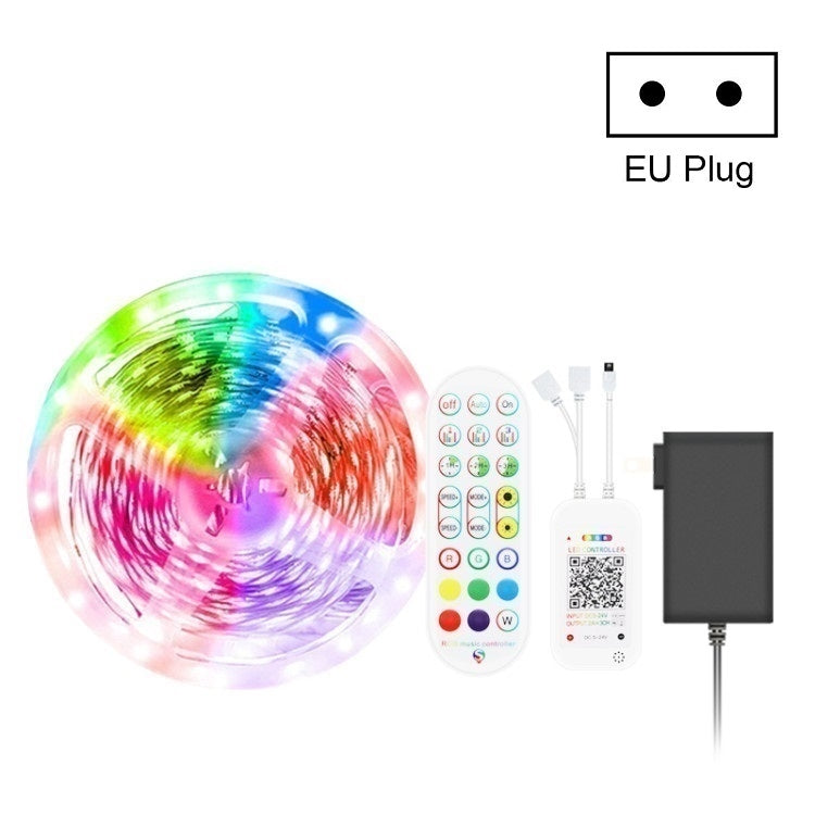 ชุดบลูทูธสมาร์ทเพลงควบคุมเสียงแถบไฟกันน้ำ 5050 RGB บรรยากาศที่มีสีสันไฟ LED Strip พร้อมรีโมทคอนโทรล 24 ปุ่ม, 5M 150 LEDs, 5M 300 LEDs, 10M 300 LEDs, 10M 600 LEDs, 15M 450 LEDs, 20M 360 LEDs, 30M 540 LEDs