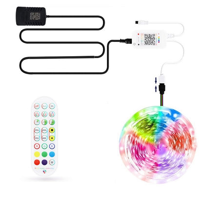 ชุดบลูทูธสมาร์ทเพลงควบคุมเสียงแถบไฟกันน้ำ 5050 RGB บรรยากาศที่มีสีสันไฟ LED Strip พร้อมรีโมทคอนโทรล 24 ปุ่ม, 5M 150 LEDs, 5M 300 LEDs, 10M 300 LEDs, 10M 600 LEDs, 15M 450 LEDs, 20M 360 LEDs, 30M 540 LEDs