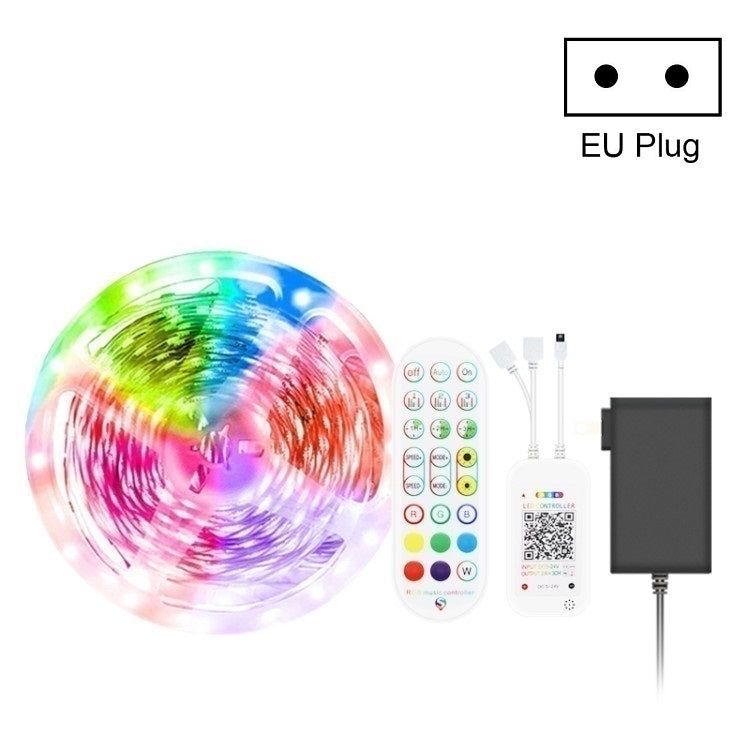 ชุดบลูทูธสมาร์ทเพลงควบคุมเสียงแถบไฟกันน้ำ 5050 RGB บรรยากาศที่มีสีสันไฟ LED Strip พร้อมรีโมทคอนโทรล 24 ปุ่ม, 5M 150 LEDs, 5M 300 LEDs, 10M 300 LEDs, 10M 600 LEDs, 15M 450 LEDs, 20M 360 LEDs, 30M 540 LEDs