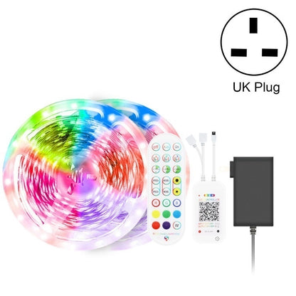 ชุดบลูทูธสมาร์ทเพลงควบคุมเสียงแถบไฟกันน้ำ 5050 RGB บรรยากาศที่มีสีสันไฟ LED Strip พร้อมรีโมทคอนโทรล 24 ปุ่ม, 5M 150 LEDs, 5M 300 LEDs, 10M 300 LEDs, 10M 600 LEDs, 15M 450 LEDs, 20M 360 LEDs, 30M 540 LEDs