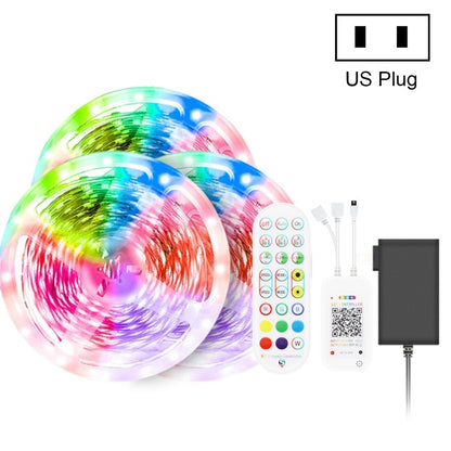 ชุดบลูทูธสมาร์ทเพลงควบคุมเสียงแถบไฟกันน้ำ 5050 RGB บรรยากาศที่มีสีสันไฟ LED Strip พร้อมรีโมทคอนโทรล 24 ปุ่ม, 5M 150 LEDs, 5M 300 LEDs, 10M 300 LEDs, 10M 600 LEDs, 15M 450 LEDs, 20M 360 LEDs, 30M 540 LEDs