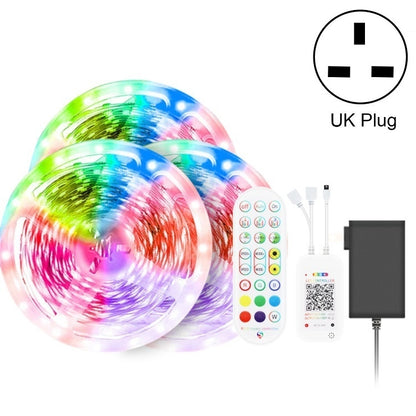 ชุดบลูทูธสมาร์ทเพลงควบคุมเสียงแถบไฟกันน้ำ 5050 RGB บรรยากาศที่มีสีสันไฟ LED Strip พร้อมรีโมทคอนโทรล 24 ปุ่ม, 5M 150 LEDs, 5M 300 LEDs, 10M 300 LEDs, 10M 600 LEDs, 15M 450 LEDs, 20M 360 LEDs, 30M 540 LEDs