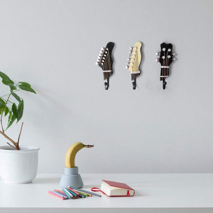 3 ชิ้นกีตาร์รูปร่างตกแต่งบ้านตะขอ, Guitar Shape Hook
