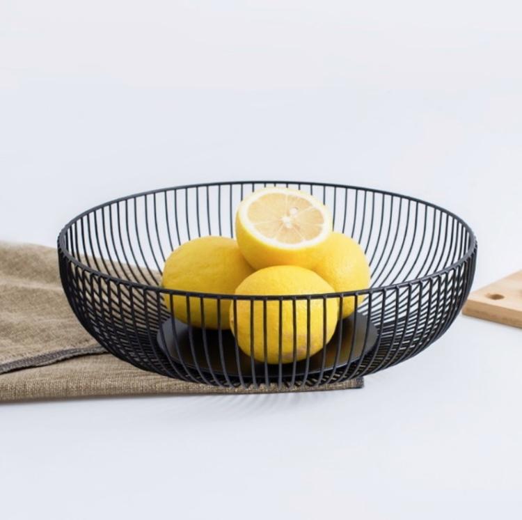 ห้องนั่งเล่นในครัวเรือนตะกร้าผลไม้ Wrought Iron Desktop ตะกร้าเก็บขนม, Snack Basket