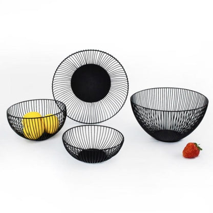 ห้องนั่งเล่นในครัวเรือนตะกร้าผลไม้ Wrought Iron Desktop ตะกร้าเก็บขนม, Snack Basket
