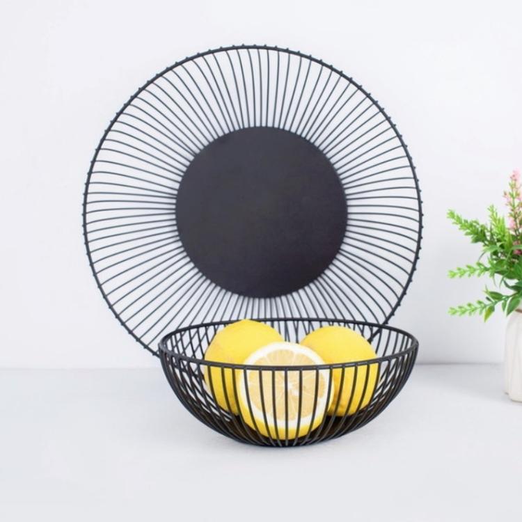 ห้องนั่งเล่นในครัวเรือนตะกร้าผลไม้ Wrought Iron Desktop ตะกร้าเก็บขนม, Snack Basket