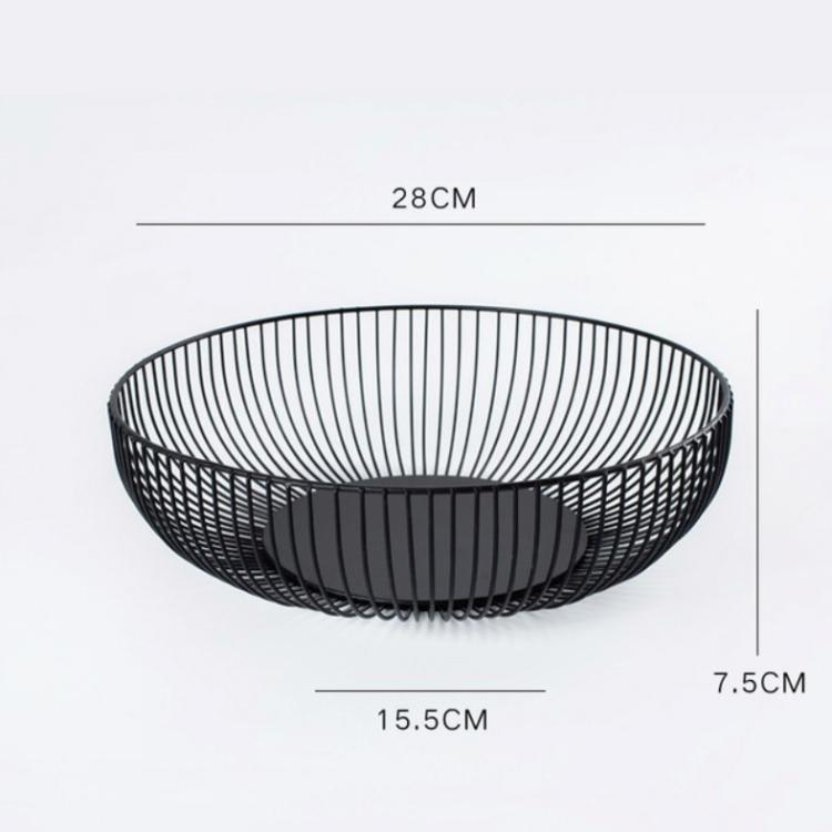 ห้องนั่งเล่นในครัวเรือนตะกร้าผลไม้ Wrought Iron Desktop ตะกร้าเก็บขนม, Snack Basket