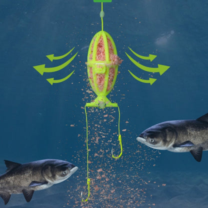 2 ชุดตะขอคู่ ISEAMA ตะขอระเบิด Bighead ปลาคาร์พ Feeder สำหรับ Hand Rod & โยน Rod, 8, 10, 12, 14