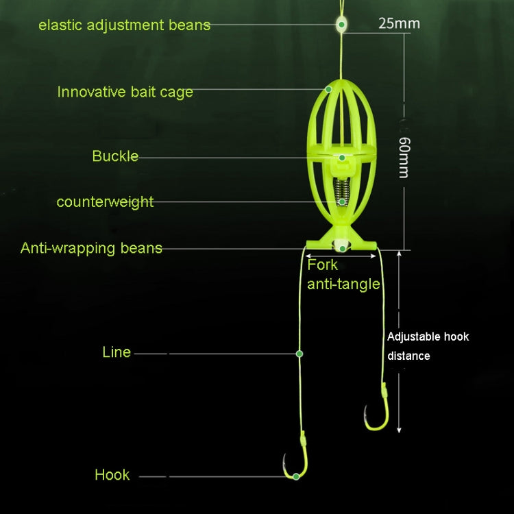 2 ชุดตะขอคู่ ISEAMA ตะขอระเบิด Bighead ปลาคาร์พ Feeder สำหรับ Hand Rod & โยน Rod, 8, 10, 12, 14