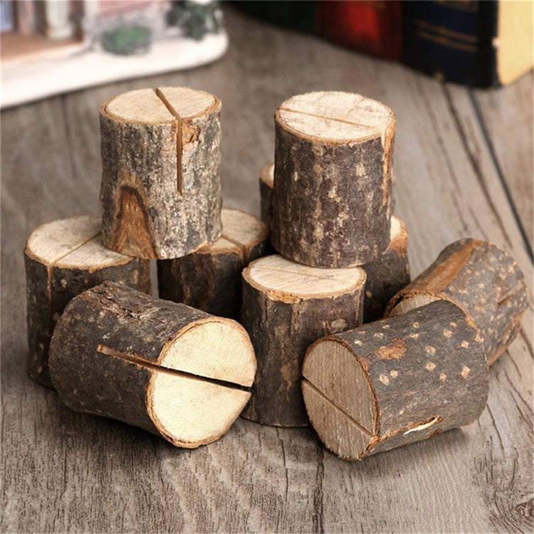 10 ชิ้น Log Stump Nnote ผู้ถือคลิปสร้างสรรค์บ้าน DIY เครื่องประดับตกแต่งอุปกรณ์ถ่ายภาพ