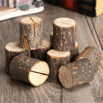 10 ชิ้น Log Stump Nnote ผู้ถือคลิปสร้างสรรค์บ้าน DIY เครื่องประดับตกแต่งอุปกรณ์ถ่ายภาพ