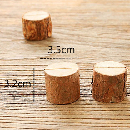 10 ชิ้น Log Stump Nnote ผู้ถือคลิปสร้างสรรค์บ้าน DIY เครื่องประดับตกแต่งอุปกรณ์ถ่ายภาพ