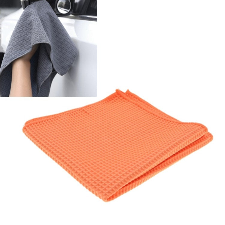 Pineapple Lattice Microfiber Lint-free Absorbent Honeycomb ผ้าขนหนูล้างรถ, 40x40cm