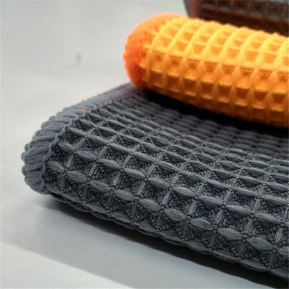 Pineapple Lattice Microfiber Lint-free Absorbent Honeycomb ผ้าขนหนูล้างรถ, 40x40cm