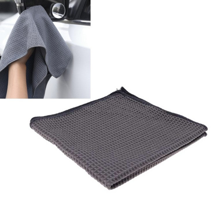 Pineapple Lattice Microfiber Lint-free Absorbent Honeycomb ผ้าขนหนูล้างรถ, 40x40cm