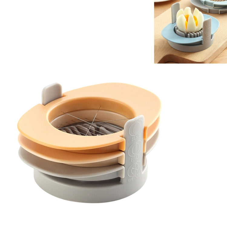 เครื่องตัดไข่มัลติฟังก์ชั่น 3 in 1 เครื่องมือไข่ครึ่งตัด, Orange, Colorful