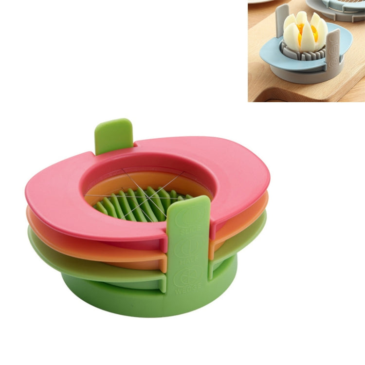 เครื่องตัดไข่มัลติฟังก์ชั่น 3 in 1 เครื่องมือไข่ครึ่งตัด, Orange, Colorful