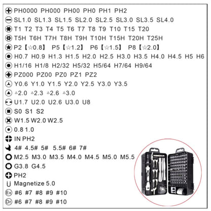 135 in 1 DIY โทรศัพท์มือถือถอดชิ้นส่วน เครื่องมือ ซ่อมนาฬิกามัลติฟังก์ชั่น เครื่องมือ ไขควง ชุด, 135 in 1 (Gray), 135 in 1 (Red), 135 in 1 (Purple)