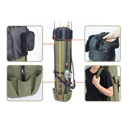 กระเป๋าเบ็ดตกปลาอเนกประสงค์ถุงใส่อุปกรณ์ตกปลาขนาด: 123x34 ซม, Multifunctional Fishing Tackle Bag, Fishing Rod Bag