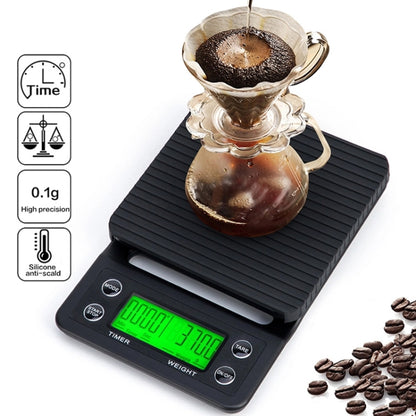 มือหมัดกาแฟตาชั่งจับเวลาอิเล็กทรอนิกส์จับเวลาขนาดเครื่องชั่งในครัว, 3kg/0.1g, 5kg/0.1g