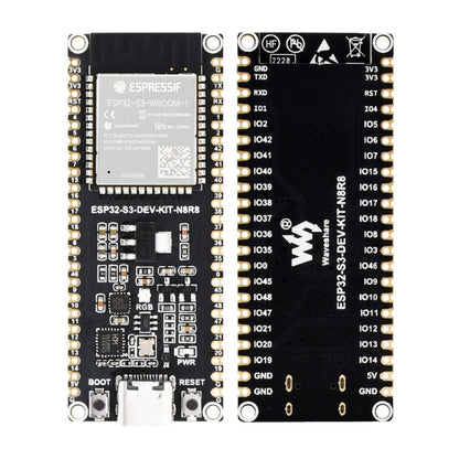 Waveshare ESP32-S3 ไมโครคอนโทรลเลอร์ 2.4GHz Wi-Fi Development Board ESP32-S3-WROOM-1-N8R8 โมดูล, 24263, 24363