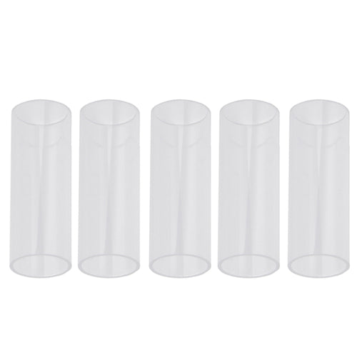 5PCS อะคริลิคกีตาร์สไลด์หลอดพื้นบ้านสไลด์, 28mm(Transparent), 51mm(Transparent), 60mm(Transparent), 70mm(Transparent)