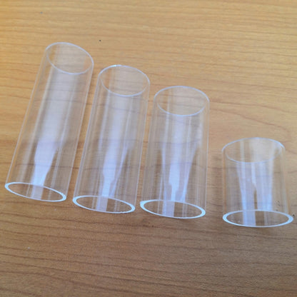5PCS อะคริลิคกีตาร์สไลด์หลอดพื้นบ้านสไลด์, 28mm(Transparent), 51mm(Transparent), 60mm(Transparent), 70mm(Transparent)