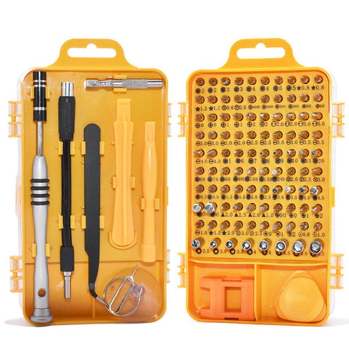 นาฬิกาโทรศัพท์มือถือ Disassembly เครื่องมือบำรุงรักษา Multi-function Chrome Vanadium Steel ไขควงชุด, 110 in 1 (Yellow), 110 in 1 (Blue), 110 in 1 (Red)
