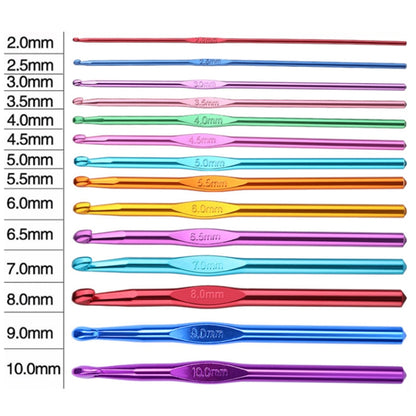 สีอลูมินาหัวเดียวโครเชต์แฮนด์เมด DIY ถักเครื่องมือวัสดุ, 14 PCS/Set, 28 PCS/Set, 36 PCS/Set, 26 PCS/Set, 34 PCS/Set, 27 PCS/Set, 30 PCS/Set, 119 PCS/Set