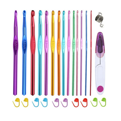 สีอลูมินาหัวเดียวโครเชต์แฮนด์เมด DIY ถักเครื่องมือวัสดุ, 14 PCS/Set, 28 PCS/Set, 36 PCS/Set, 26 PCS/Set, 34 PCS/Set, 27 PCS/Set, 30 PCS/Set, 119 PCS/Set