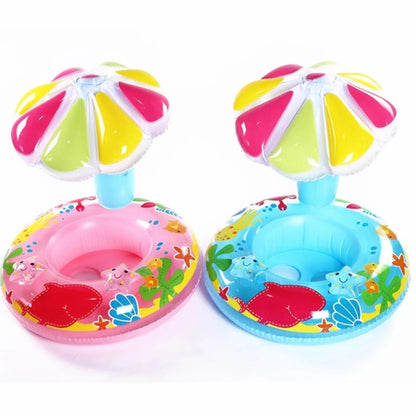 เด็กป้องกันสิ่งแวดล้อม PVC Inflatable Sunshade รูปเห็ดที่นั่งแหวนว่ายน้ำ, Mushroom(Blue), Mushroom(Pink)
