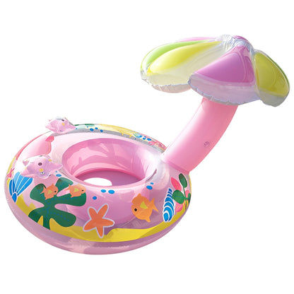 เด็กป้องกันสิ่งแวดล้อม PVC Inflatable Sunshade รูปเห็ดที่นั่งแหวนว่ายน้ำ, Mushroom(Blue), Mushroom(Pink)