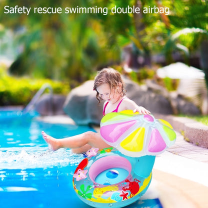 เด็กป้องกันสิ่งแวดล้อม PVC Inflatable Sunshade รูปเห็ดที่นั่งแหวนว่ายน้ำ, Mushroom(Blue), Mushroom(Pink)