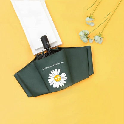 ร่มกันแดด GD Daisy Vinyl Sunny And Rain ร่มสามพับ ร่มกันแดดป้องกันรังสียูวี