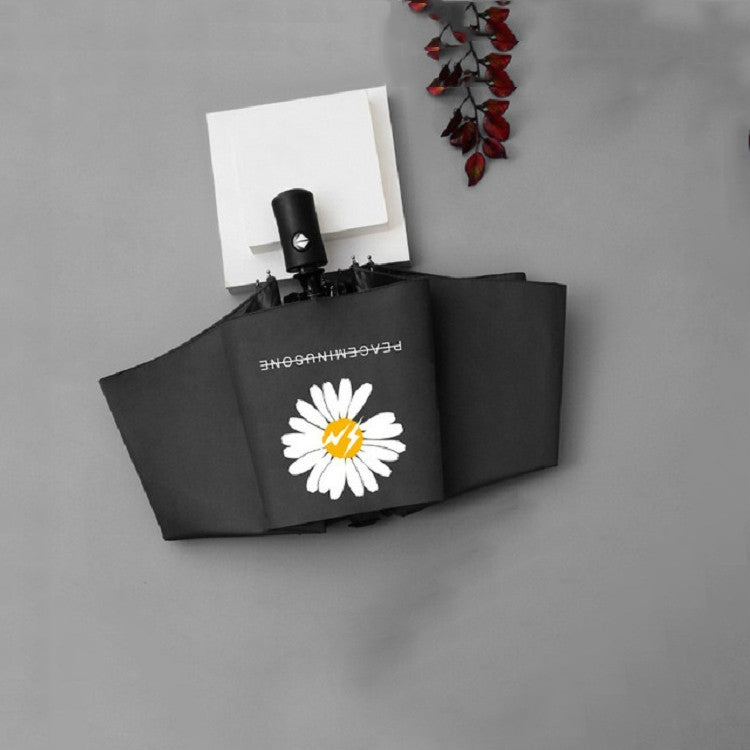 ร่มกันแดด GD Daisy Vinyl Sunny And Rain ร่มสามพับ ร่มกันแดดป้องกันรังสียูวี