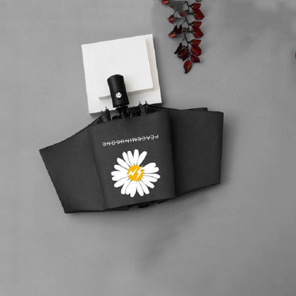 ร่มกันแดด GD Daisy Vinyl Sunny And Rain ร่มสามพับ ร่มกันแดดป้องกันรังสียูวี