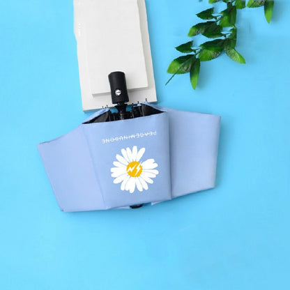 ร่มกันแดด GD Daisy Vinyl Sunny And Rain ร่มสามพับ ร่มกันแดดป้องกันรังสียูวี