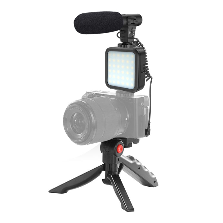 KIT-01LM การถ่ายวิดีโอ 3 ใน 1 ไฟ LED แบบพกพา ขาตั้ง ไมโครโฟนสด, Battery Models, USB Charging Model