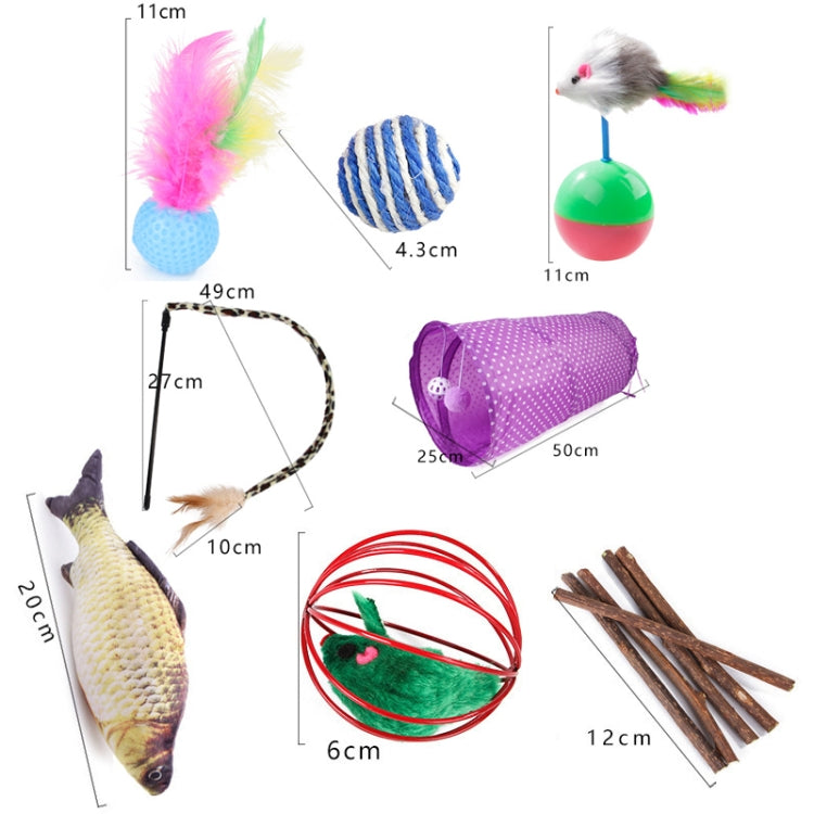 สัตว์เลี้ยงแมวของเล่นเมาส์ขนนกแมวตลกช่อง Sisal Ball ของเล่นกราม, 28 in 1 Cat Toy