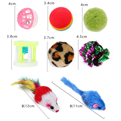 สัตว์เลี้ยงแมวของเล่นเมาส์ขนนกแมวตลกช่อง Sisal Ball ของเล่นกราม, 28 in 1 Cat Toy