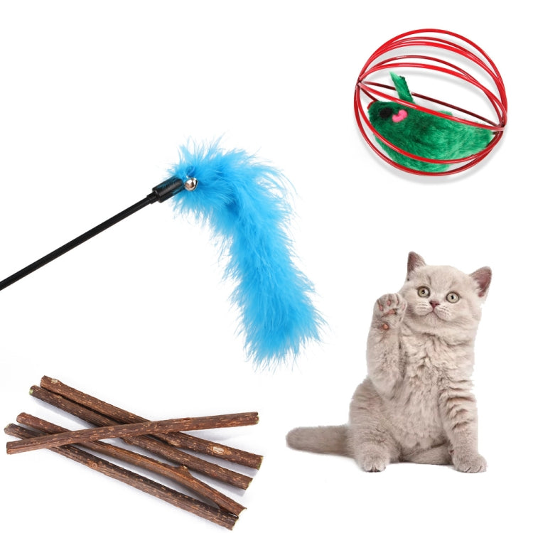 สัตว์เลี้ยงแมวของเล่นเมาส์ขนนกแมวตลกช่อง Sisal Ball ของเล่นกราม, 28 in 1 Cat Toy