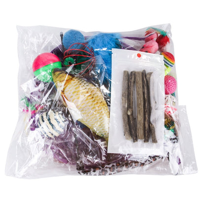 สัตว์เลี้ยงแมวของเล่นเมาส์ขนนกแมวตลกช่อง Sisal Ball ของเล่นกราม, 28 in 1 Cat Toy